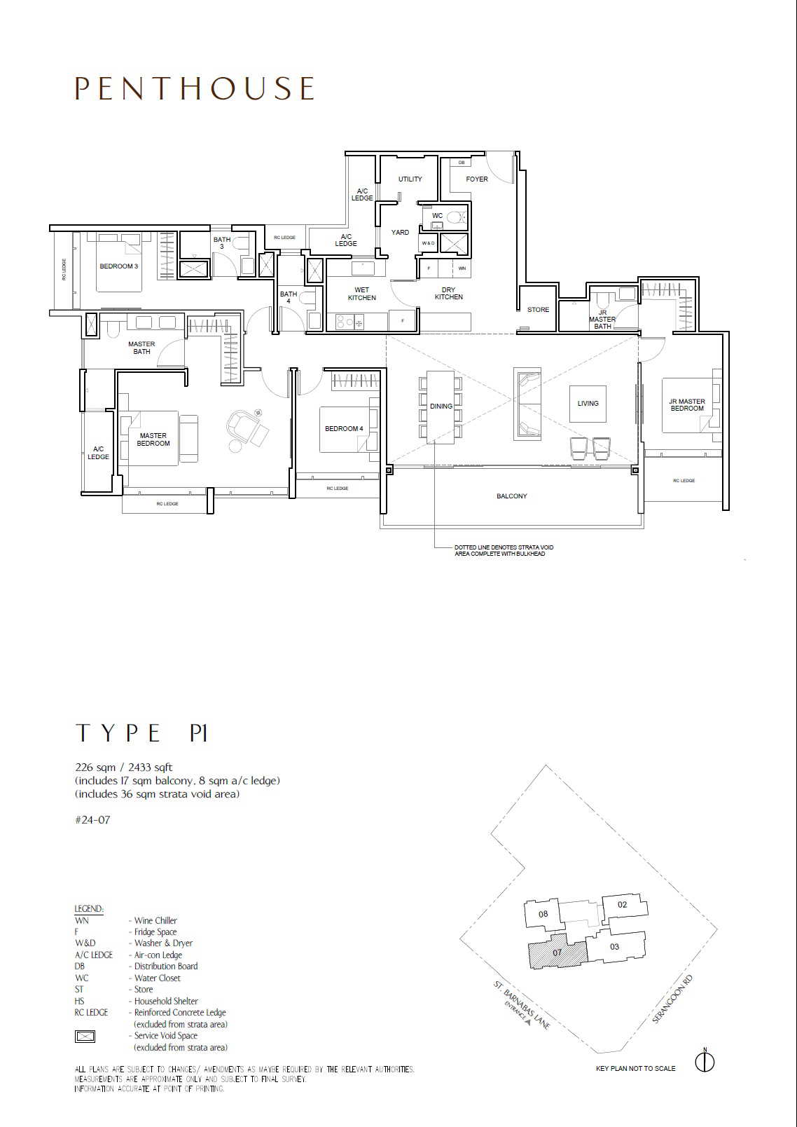 the arcady at boon keng floor plan 4 Bedroom Penthouse Type P1