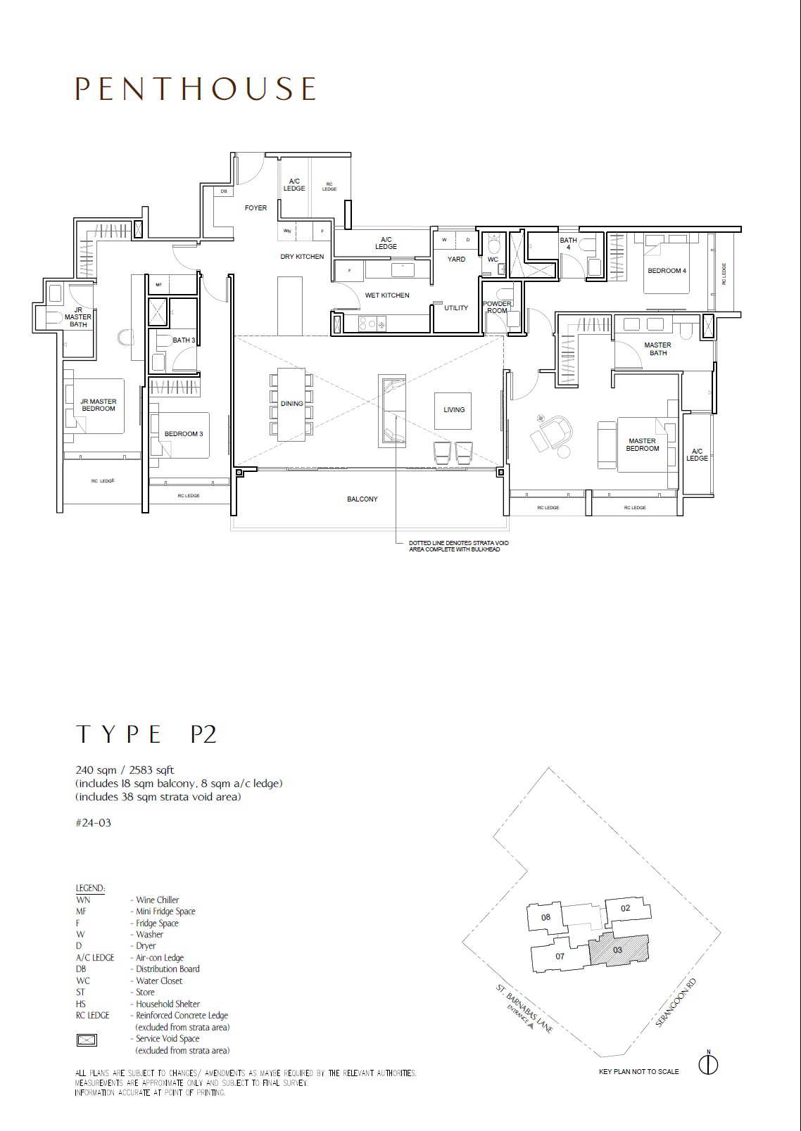 the arcady at boon keng floor plan 4 Bedroom Penthouse Type P2